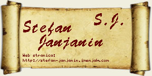 Stefan Janjanin vizit kartica